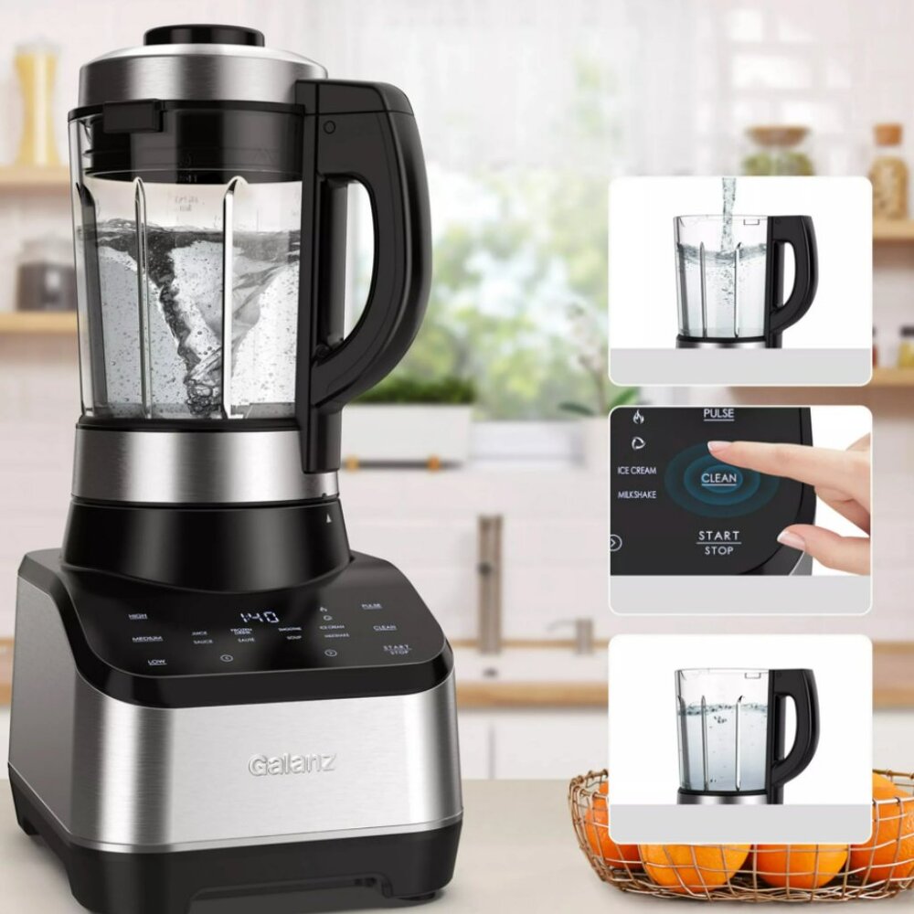 Galanz 60 Ounce 1000 Watts High Speed Cooking Blender in Stainless Steel